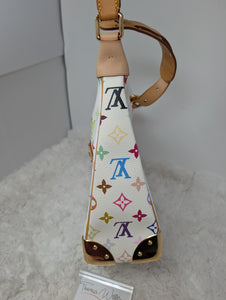 LOUIS VUITTON WHITE MULTICOLOR MURAKAMI BOULOGNE