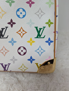 LOUIS VUITTON WHITE MULTICOLOR MURAKAMI BOULOGNE