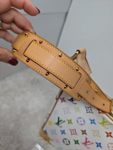 LOUIS VUITTON WHITE MULTICOLOR MURAKAMI BOULOGNE