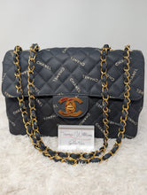 CHANEL QUILTED LOGO JUMBO XL VINTAGE FLAP, SUPER RARE