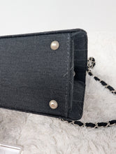 CHANEL BLACK JERSEY FLAP, EXCELLENT