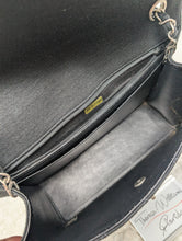 CHANEL BLACK JERSEY FLAP, EXCELLENT