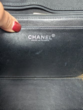 CHANEL BLACK JERSEY FLAP, EXCELLENT