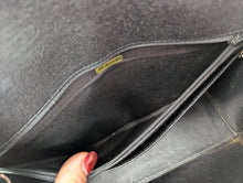 CHANEL BLACK JERSEY FLAP, EXCELLENT
