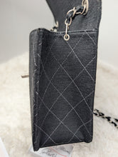 CHANEL BLACK JERSEY FLAP, EXCELLENT