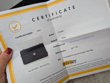 CHANEL BLACK JERSEY FLAP, EXCELLENT