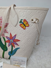 LOUIS VUITTON KUSAMA COLLECTION IVORY NEVERFULL MM WITH POUCH