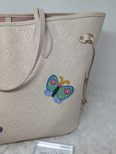 LOUIS VUITTON KUSAMA COLLECTION IVORY NEVERFULL MM WITH POUCH