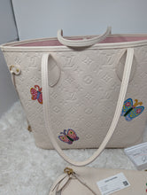 LOUIS VUITTON KUSAMA COLLECTION IVORY NEVERFULL MM WITH POUCH
