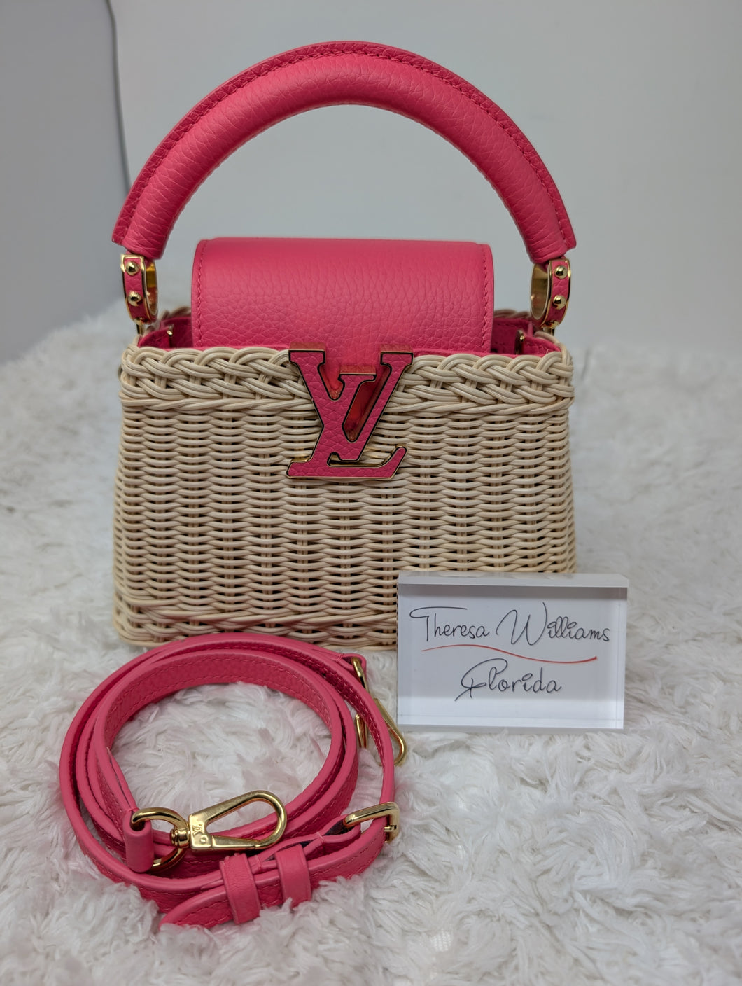 LOUIS VUITTON CAPUCINES BB, DRAGONFRUIT - BRAND NEW