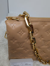 LOUIS VUITTON COUSSIN PM, TAN EMPREINTE LEATHER