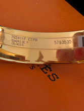 HERMES CLIC BLACK/GOLD BRACELET, SIZE SMALL