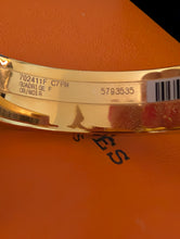 HERMES CLIC BLACK/GOLD BRACELET, SIZE SMALL