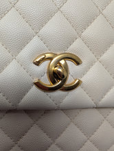 CHANEL COCO CAVIAR TOP HANDLE, LIZARD NOT EMBOSSED, RARE