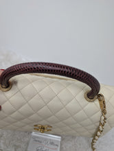 CHANEL COCO CAVIAR TOP HANDLE, LIZARD NOT EMBOSSED, RARE