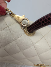 CHANEL COCO CAVIAR TOP HANDLE, LIZARD NOT EMBOSSED, RARE