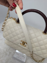 CHANEL COCO CAVIAR TOP HANDLE, LIZARD NOT EMBOSSED, RARE