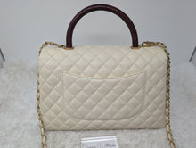 CHANEL COCO CAVIAR TOP HANDLE, LIZARD NOT EMBOSSED, RARE