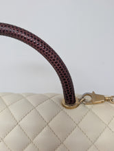 CHANEL COCO CAVIAR TOP HANDLE, LIZARD NOT EMBOSSED, RARE