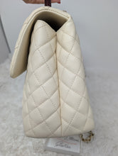 CHANEL COCO CAVIAR TOP HANDLE, LIZARD NOT EMBOSSED, RARE