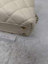 CHANEL COCO CAVIAR TOP HANDLE, LIZARD NOT EMBOSSED, RARE