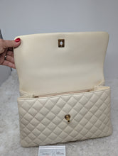 CHANEL COCO CAVIAR TOP HANDLE, LIZARD NOT EMBOSSED, RARE