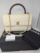 CHANEL COCO CAVIAR TOP HANDLE, LIZARD NOT EMBOSSED, RARE