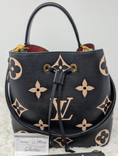 LOUIS VUITTON BLACK BICOLOR NEONOE MM WITH MATCHING POUCH