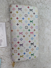 LOUIS VUITTON WHITE MULTICOLOR ZIPPY WALLET
