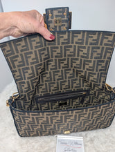 FENDI BAGUETTE MIDI JACQUARD FLAP BAG