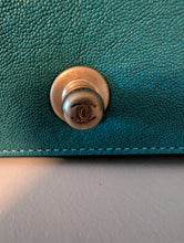 CHANEL CAVIAR TURQUOISE (BLUE/GREEN) OLD MEDIUM BOY BAG, MINT