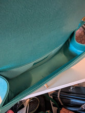 CHANEL CAVIAR TURQUOISE (BLUE/GREEN) OLD MEDIUM BOY BAG, MINT