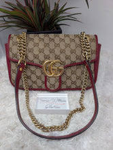 GUCCI SMALL MARMONT, RED TRIM