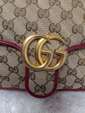 GUCCI SMALL MARMONT, RED TRIM
