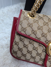 GUCCI SMALL MARMONT, RED TRIM