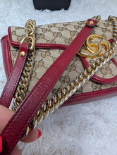 GUCCI SMALL MARMONT, RED TRIM
