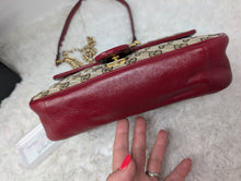 GUCCI SMALL MARMONT, RED TRIM