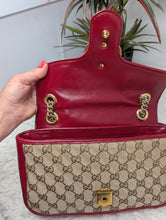 GUCCI SMALL MARMONT, RED TRIM