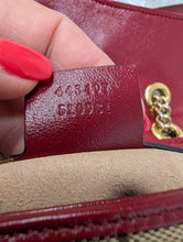 GUCCI SMALL MARMONT, RED TRIM