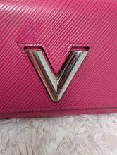 LOUIS VUITTON EPI HOT PINK TWIST WALLET, CHAIN ADDED