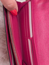 LOUIS VUITTON EPI HOT PINK TWIST WALLET, CHAIN ADDED