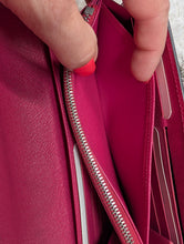 LOUIS VUITTON EPI HOT PINK TWIST WALLET, CHAIN ADDED