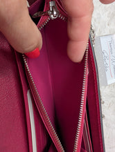 LOUIS VUITTON EPI HOT PINK TWIST WALLET, CHAIN ADDED