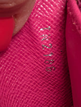LOUIS VUITTON EPI HOT PINK TWIST WALLET, CHAIN ADDED