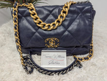 CHANEL 19 NAVY BLUE, NEW MED/LG, EXCELLENT