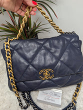 CHANEL 19 NAVY BLUE, NEW MED/LG, EXCELLENT