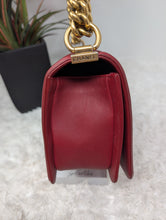 Chanel Burgundy Boy, old medium, gold hardware, MINT