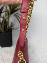 Chanel Burgundy Boy, old medium, gold hardware, MINT
