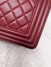 Chanel Burgundy Boy, old medium, gold hardware, MINT