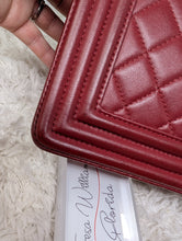 Chanel Burgundy Boy, old medium, gold hardware, MINT